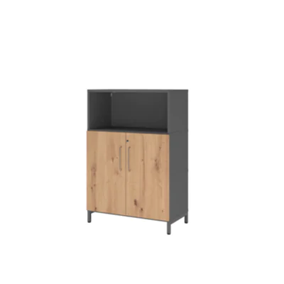 Hammerbacher Regalschrank FlexWall 800 x 1.180 x 41,7 mm (B x H x T) Flügeltür ohne Rollen Holz Hammerbacher Regalschrank FlexWall 800 x 1.180 x 41,7 mm (B x H x T) Flügeltür ohne Rollen Holz
