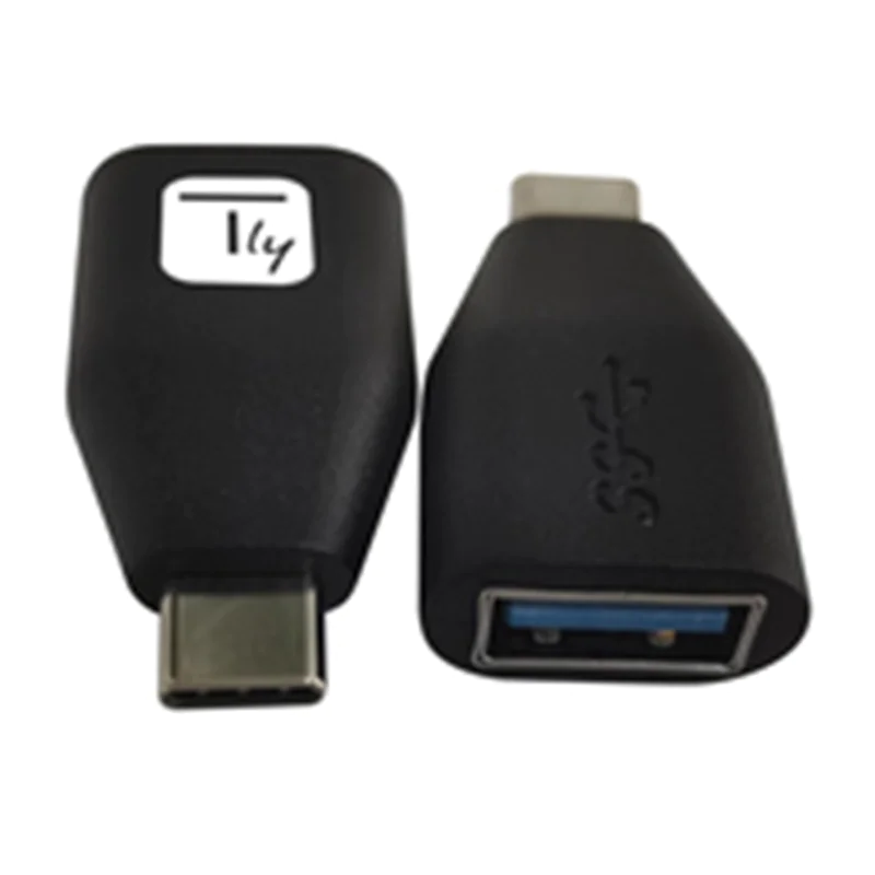 Techly IADAP-USB30-CMAFTY, USB A, USB C, Schwarz