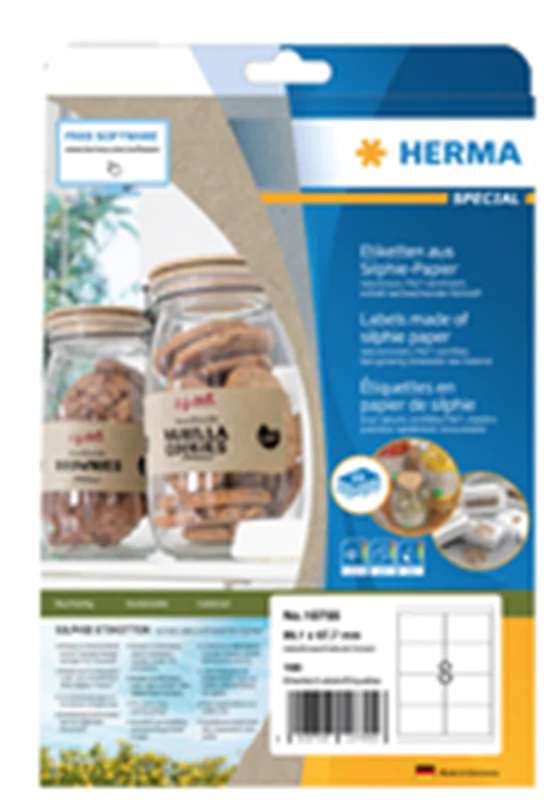 HERMA 160 Etiketten braun 99.1 x 67.7 mm - Etiketten/Beschriftungsbänder
