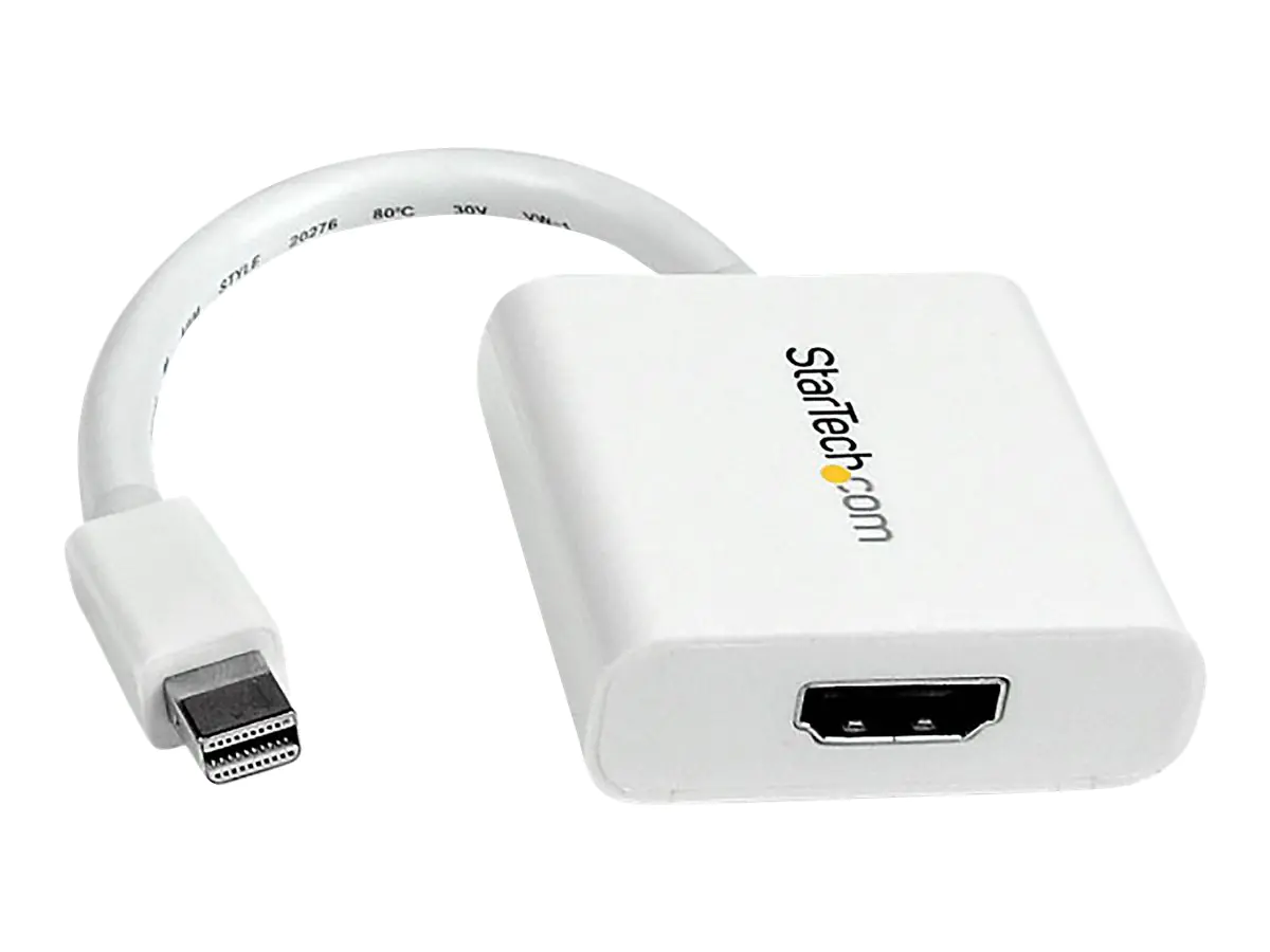 StarTech Mini DisplayPort auf HDMI Adapter - mDP zu HDMI (Stecker/Buchse) Konverter - 1920x1200 - Weiß - Videoadapter - Mini DisplayPort männlich zu HDMI weiblich - 17 cm - weiß StarTech Mini DisplayPort auf HDMI Adapter - mDP zu HDMI (Stecker/Buchse) Konverter - 1920x1200 - Weiß - Videoadapter - Mini DisplayPort männlich zu HDMI weiblich - 17 cm - weiß