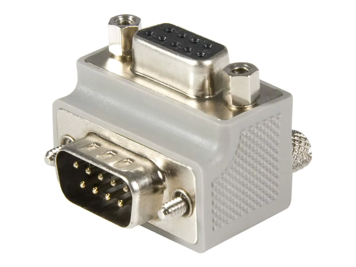 StarTech.com DB9 auf Seriell DB9 Kabel Adapter Typ 2 rechts gewinkelt - St/Bu - DB9 Koppler - Serieller Adapter - DB-9 (M) GC99MFRA2