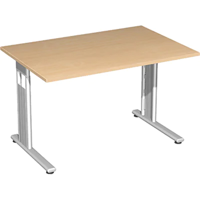Geramöbel Schreibtisch Flex S-617102-BS 120x80x68-82cm bu/si Geramöbel Schreibtisch Flex S-617102-BS 120x80x68-82cm bu/si