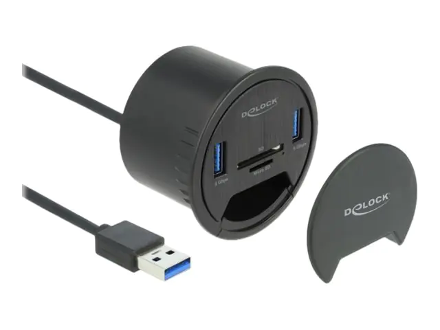 Delock Hub - 2 x USB 3.2 Gen 1 - für Unterputzmontage 64152