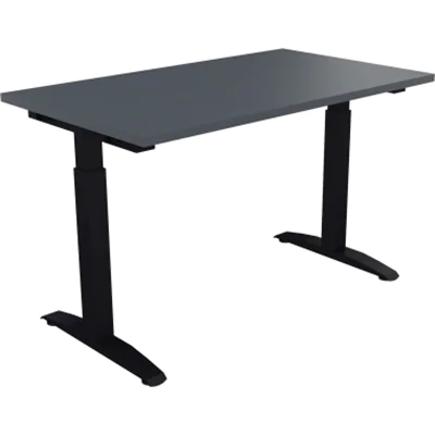 Schreibtisch Kufe Einzels. Quadrat B1200xT700xH650-850 an/Lavagrau Schreibtisch Kufe Einzels. Quadrat B1200xT700xH650-850 an/Lavagrau