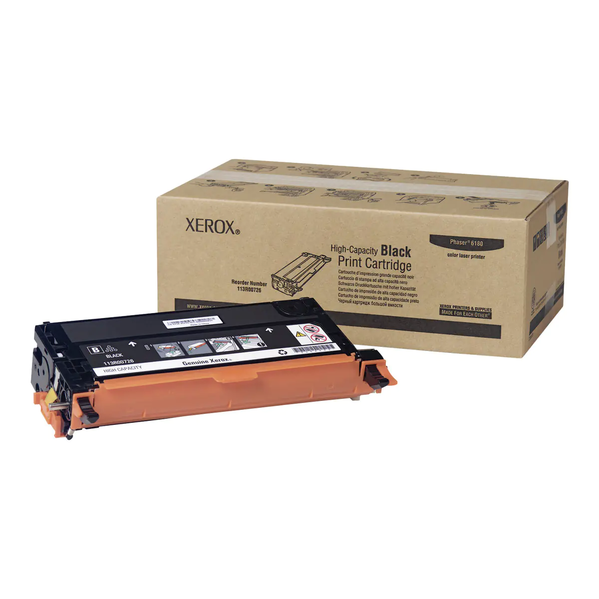 Xerox Phaser 6180MFP - Mit hoher Kapazität - Schwarz - Original - Tonerpatrone - für Phaser 6180DN, 6180MFP/D, 6180MFP/N, 6180N Xerox Phaser 6180MFP - Mit hoher Kapazität - Schwarz - Original - Tonerpatrone - für Phaser 6180DN, 6180MFP/D, 6180MFP/N, 6180N
