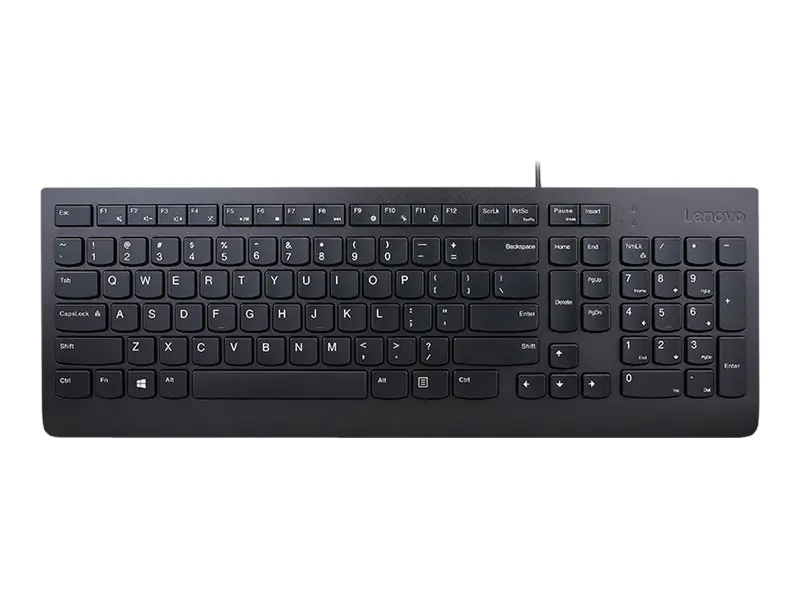 Lenovo Essential - Tastatur - USB - US mit Euro-Symbol - Schwarz