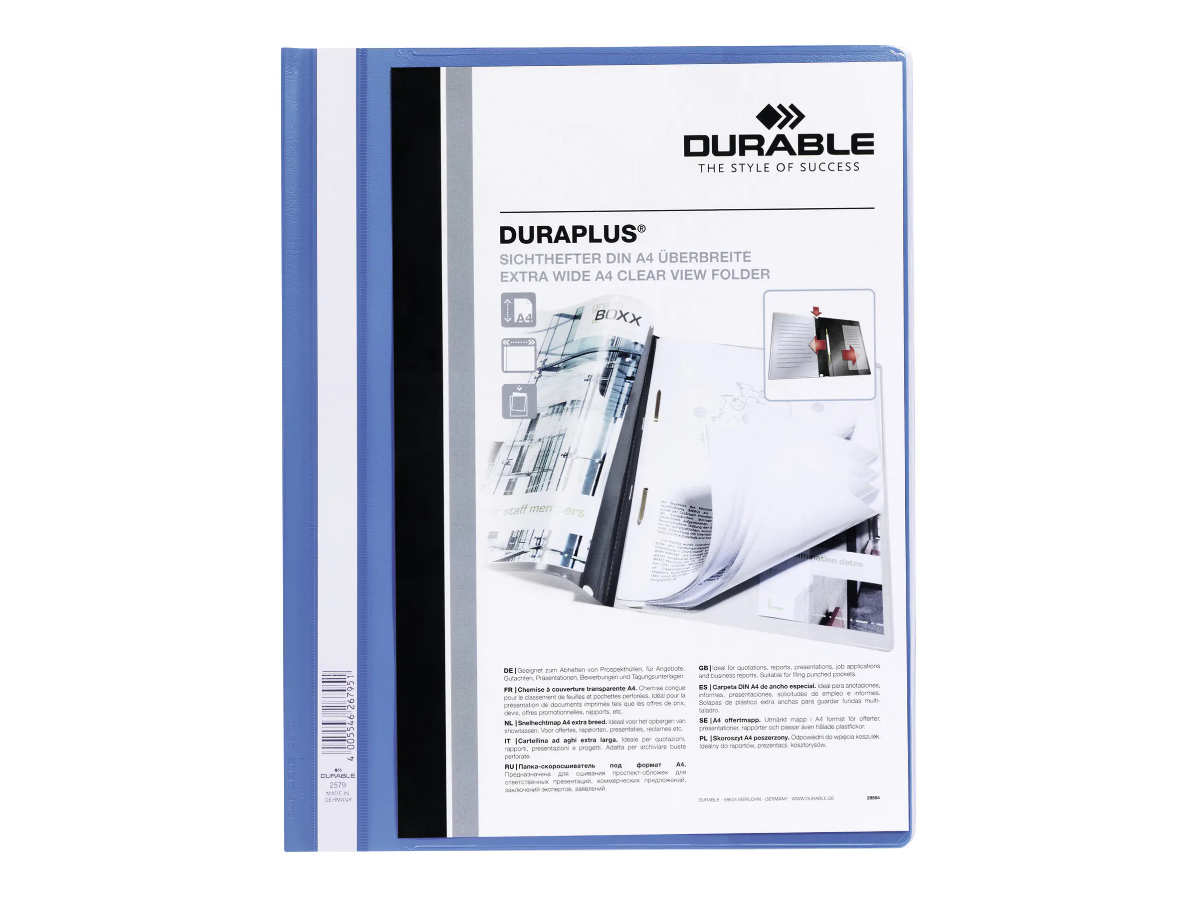 DURABLE Angebotshefter DURAPLUS 257906 DIN A4 PP blau