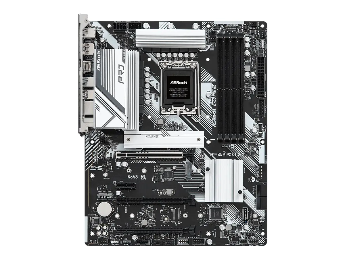 ASRock B760 PRO RS - Motherboard - ATX - LGA1700 Sockel - B760 Chipsatz - USB-C 3.2 Gen2, USB 3.2 Gen 2, USB 3.2 Gen 1 - 2.5 Gigabit LAN - Onboard-Grafik (CPU erforderlich) 90-MXBKS0-A0UAYZ