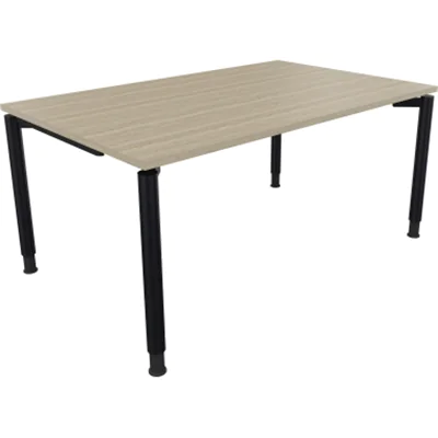 Schreibtisch Vierfuß Rundrohr B1600xT1000xH680-820 an/Eiche Natur Schreibtisch Vierfuß Rundrohr B1600xT1000xH680-820 an/Eiche Natur