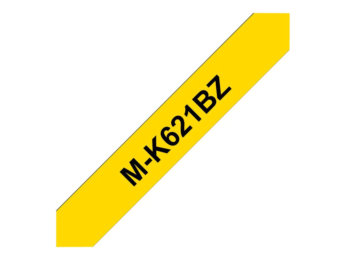 Brother M-K621BZ - Schwarz auf Gelb - Rolle (0,9 cm x 8 m) 1 Kassette(n) nicht-laminiertes Schriftband - für P-Touch PT-55, PT-65, PT-75, PT-85, PT-90, PT-BB4