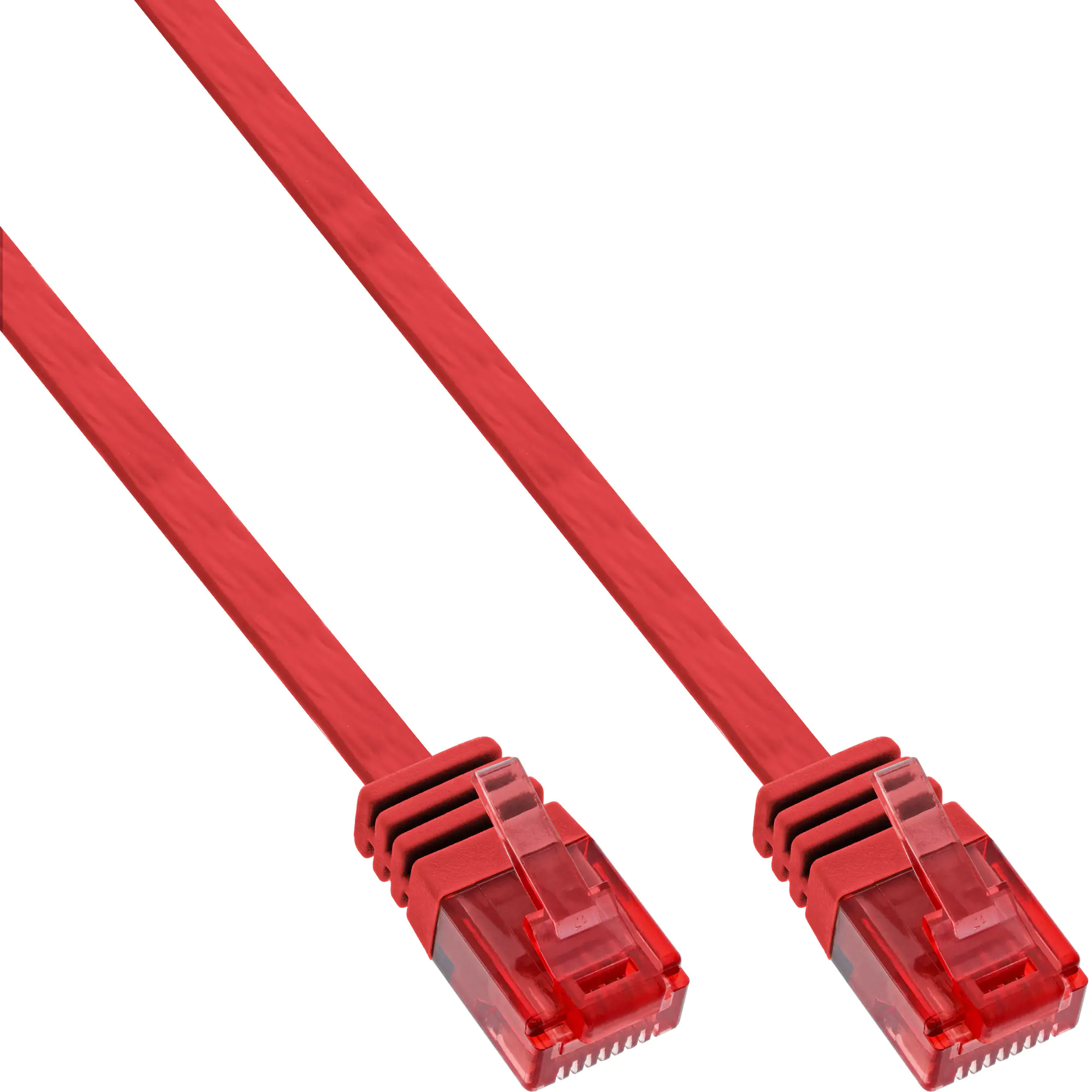 InLine Patchkabel flach - U/UTP - Cat.6 - rot - 2m 71602R