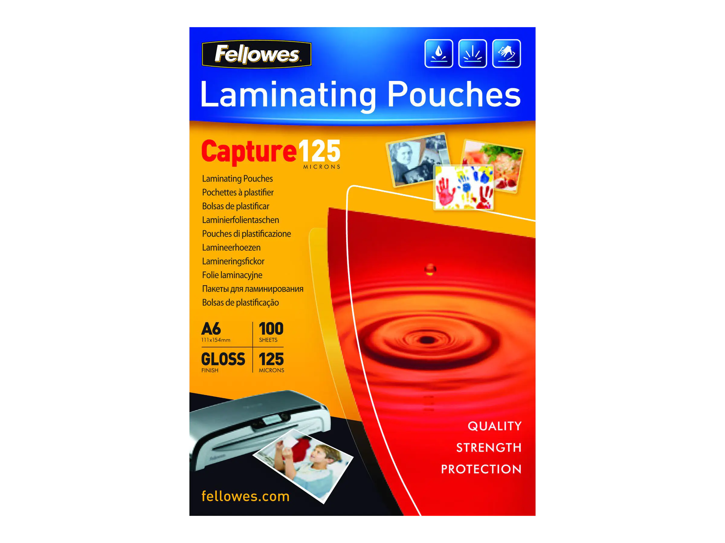 Fellowes Laminating Pouches Capture 125 micron 5307201