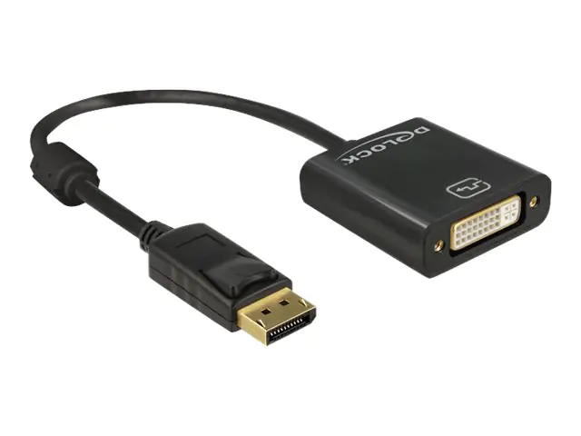 Delock - DisplayPort-Adapter - DisplayPort (M) zu DVI-I (W) - 20 cm - Schwarz Delock - DisplayPort-Adapter - DisplayPort (M) zu DVI-I (W) - 20 cm - Schwarz