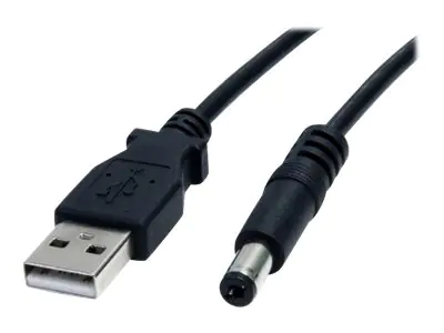 StarTech USB 2.0 auf Hohlstecker Typ N Kabel - USB A DC 5V 5,5mm Stecker Stromkabel Stecker 2m - Stromkabel - USB (nur Strom) (M) zu Gleichstromstecker 5,5 mm (M) - 2 m - geformt - Schwarz