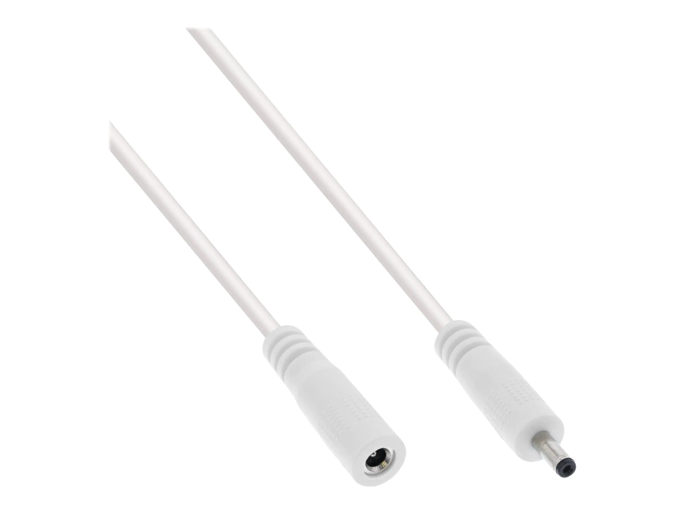 InLine - Spannungsversorgungs-Verlängerungskabel - Gleichstromstecker 3,5 mm (W) zu DC-Buchse 1,35 mm (M) - 12 - 24 V - 50 cm - weiß