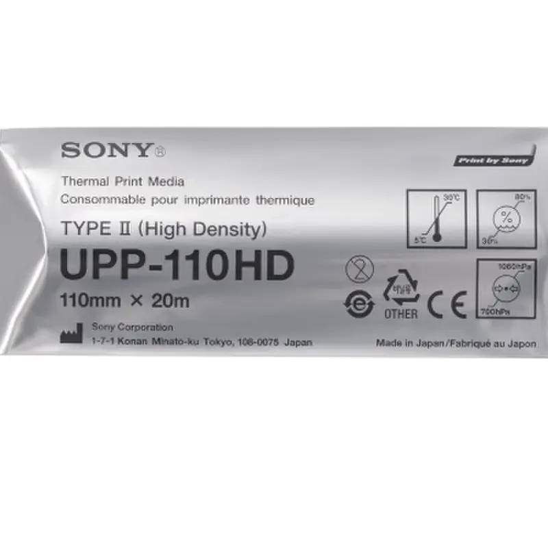 Sony Videoprinterpapier UPP-110HD S/W 110 mm x 20 m Sony Videoprinterpapier UPP-110HD S/W 110 mm x 20 m