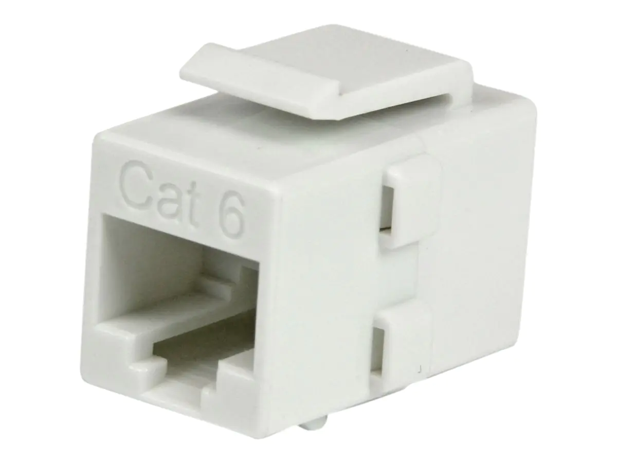 StarTech White Cat 6 RJ45 Keystone Jack Network Coupler F/F - RJ45 Coupler - Cat6 Coupler - F/F Cat6 Keystone Jack White Modular (C6KEYCOUPLWH) - Netzwerkkoppler - RJ-45 (W) zu RJ-45 (W) - CAT 6 - weiß