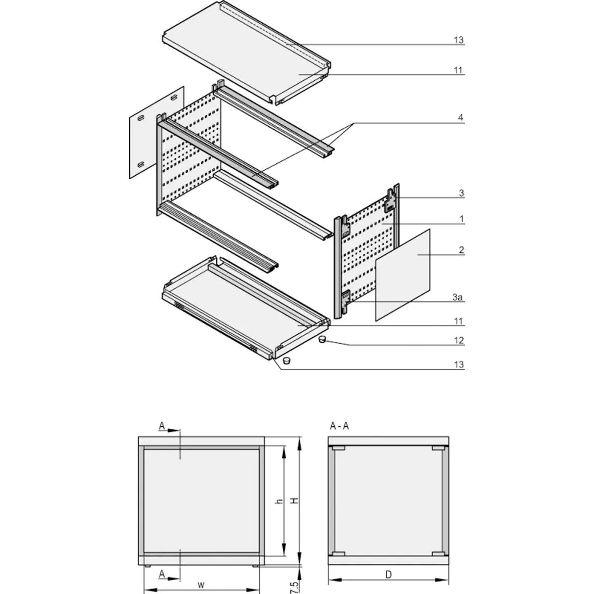 SCHROFF RATIOPAC AIR 19"3/4U 84HP 315D - Rack-Zubehör SCHROFF RATIOPAC AIR 19"3/4U 84HP 315D - Rack-Zubehör