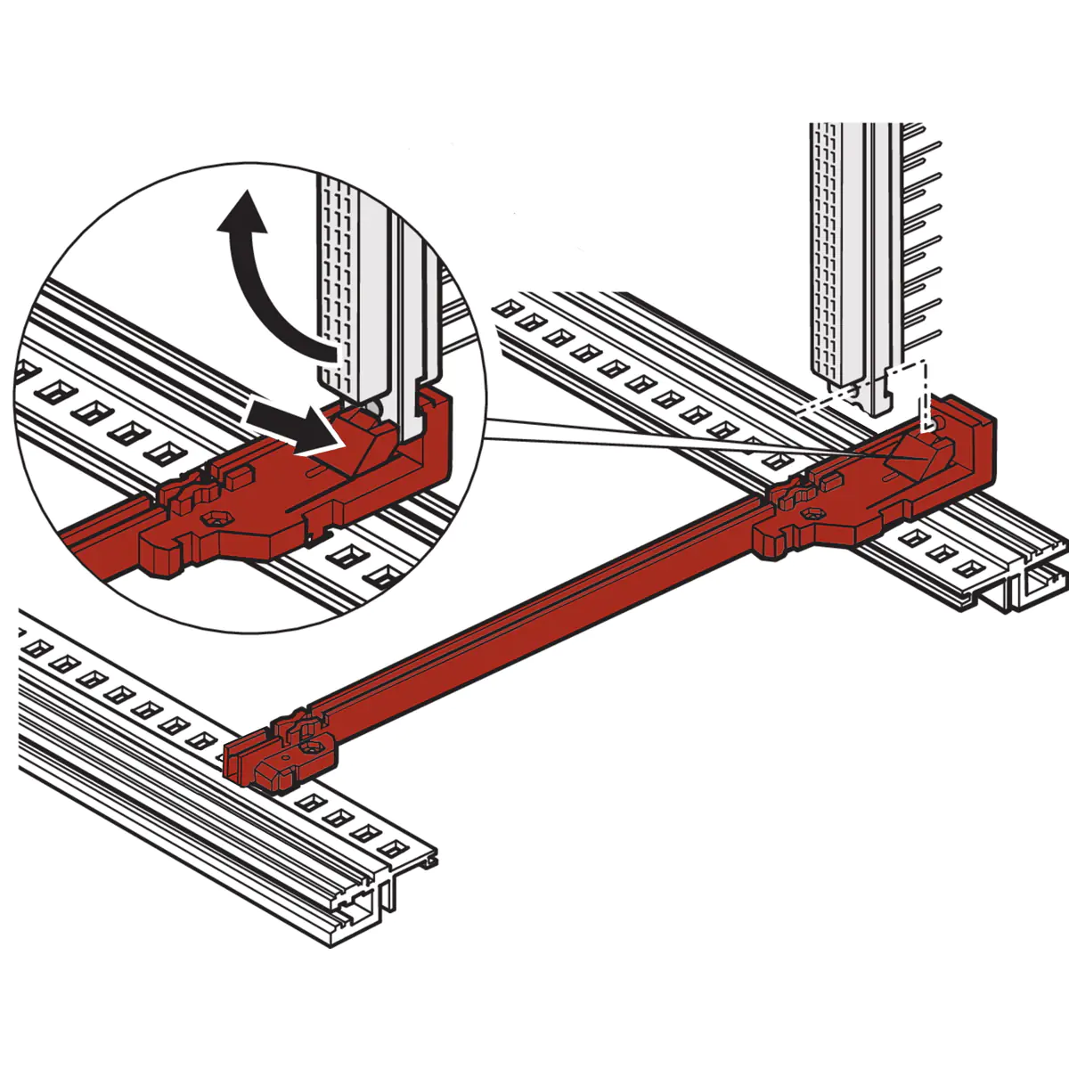 SCHROFF GUIDE RAIL KIT 160D 10PCS