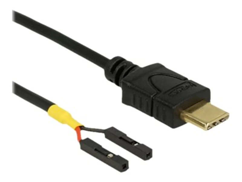 Delock - USB-Kabel - 24 pin USB-C (M) zu 2-poliger USB-Header (W) getrennt - 20 cm - Schwarz