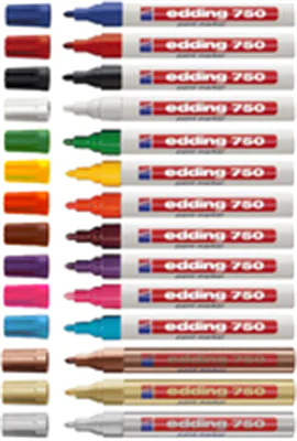 edding Lackmarker 750 4-750005 2-4mm Rundspitze permanent gelb