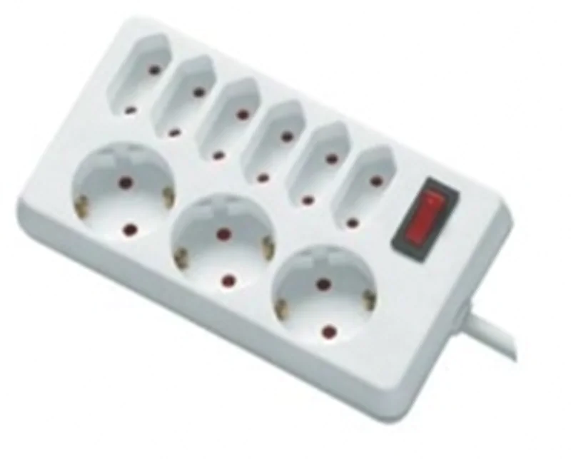 REV Ritter REV socket line, 9-fold, 1,4m, 1,4 m, 250 V, Weiß, 190 x 40 x 98 mm 00250101