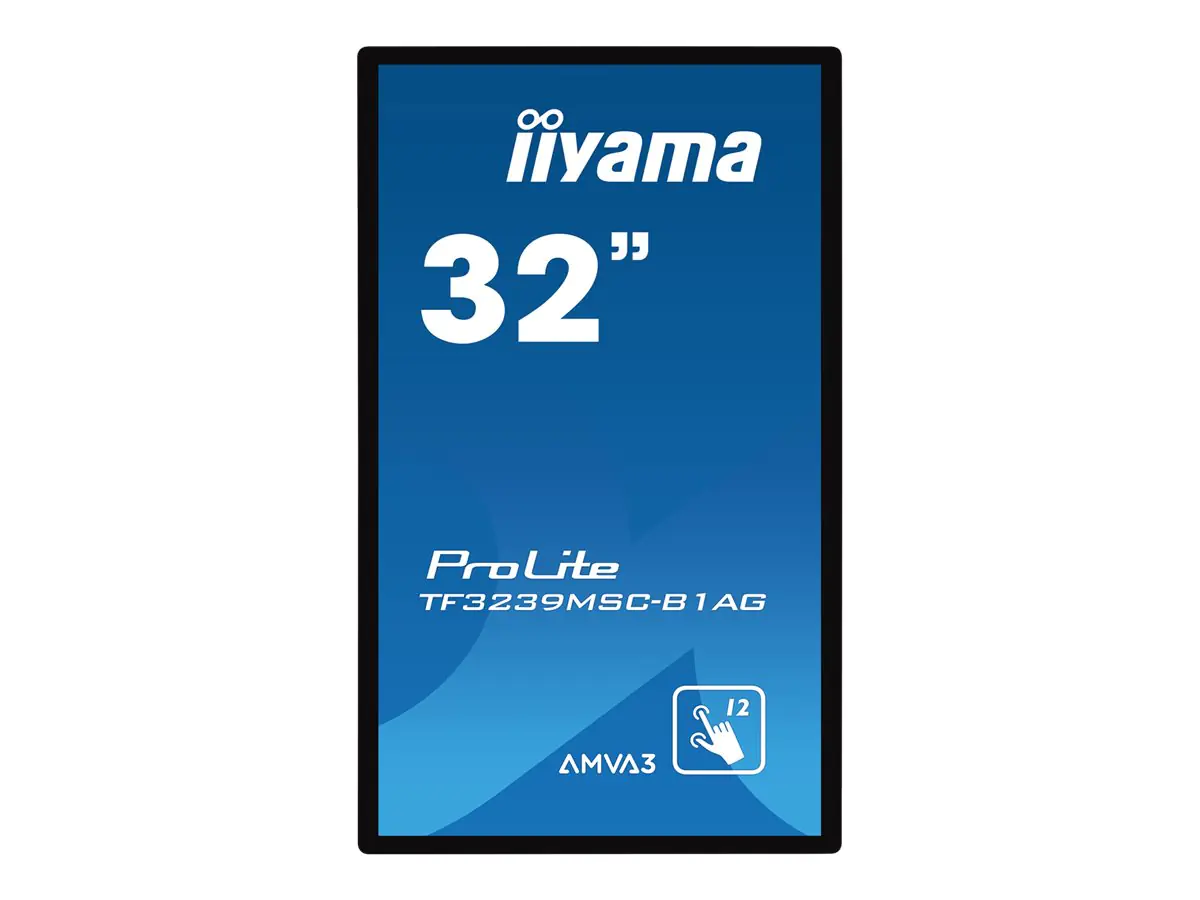 iiyama ProLite TF3239MSC-B1AG - 81.3 cm (32") Diagonalklasse (80 cm (31.5") sichtbar) LCD-Display mit LED-Hintergrundbeleuchtung - interaktive Digital Signage - mit Touchscreen 1920 x 1080 - Edge-Beleuchtung - mattschwarz