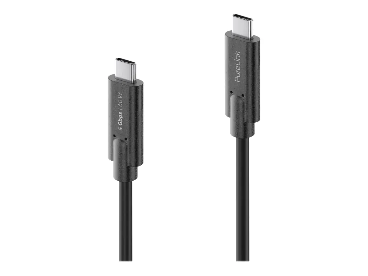 PureLink iSeries Premium - USB-Kabel - USB-C (M) zu USB-C (M) - USB 3.1 Gen 1 - 2 m - USB Power Delivery (3A, 60W) - Schwarz PureLink iSeries Premium - USB-Kabel - USB-C (M) zu USB-C (M) - USB 3.1 Gen 1 - 2 m - USB Power Delivery (3A, 60W) - Schwarz