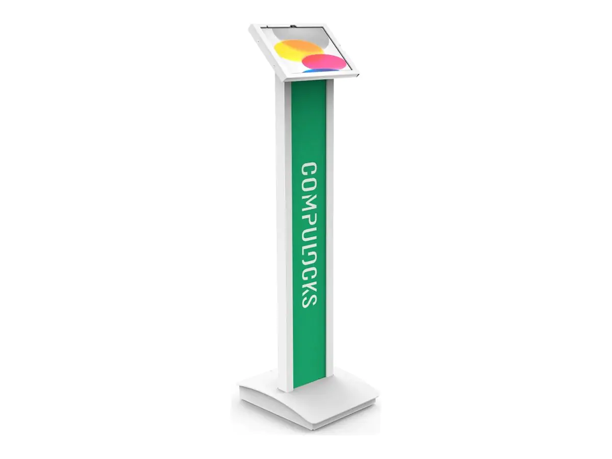 Compulocks iPad 10th-11th (A16) Gen Swell Enclosure Brandable Floor Stand White - Aufstellung - für Tablett - Branding-fähig - weiß - Bildschirmgröße: 27.7 cm (10.9") 140W209SWLW