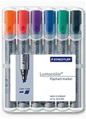 STAEDTLER Flipchartmarker Lumocolor 356 WP6 sort. 6 St./Pack.
