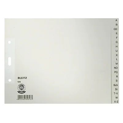 Leitz Register 12100085 A-Z DIN A4 Tauenpapier grau