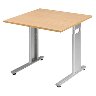 Geramöbel Schreibtisch Flex S-617101-BS 80x80x68-82cm buche/si Geramöbel Schreibtisch Flex S-617101-BS 80x80x68-82cm buche/si