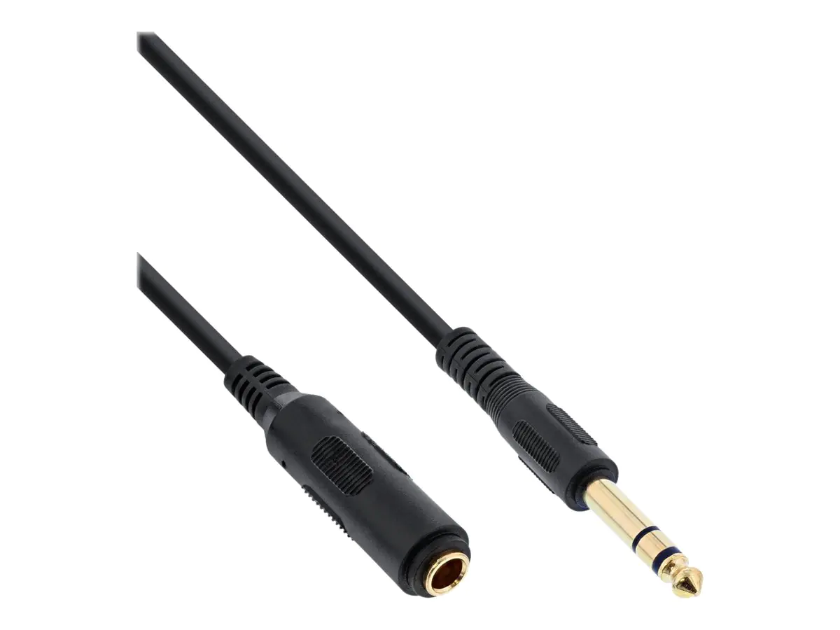 InLine - Kopfhörerverlängerungskabel - Stereo-Stecker männlich zu Stereo-Stecker weiblich - 2 m - Schwarz