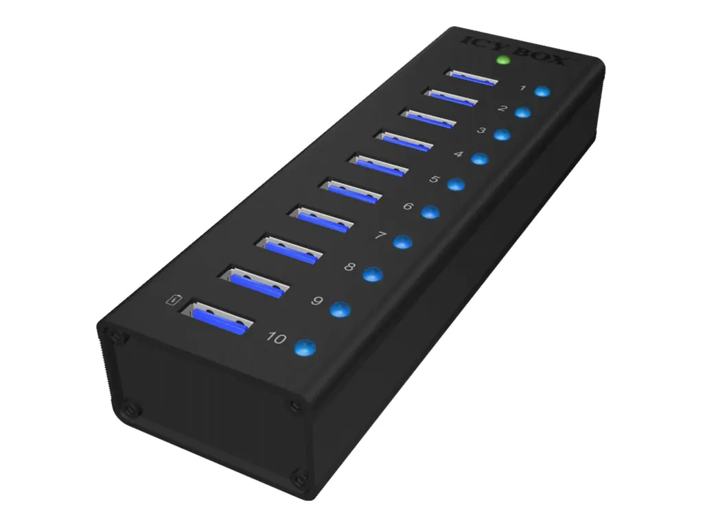 ICY BOX IB-AC6110 - Hub - 10 x SuperSpeed USB 3.0 - Desktop ICY BOX IB-AC6110 - Hub - 10 x SuperSpeed USB 3.0 - Desktop