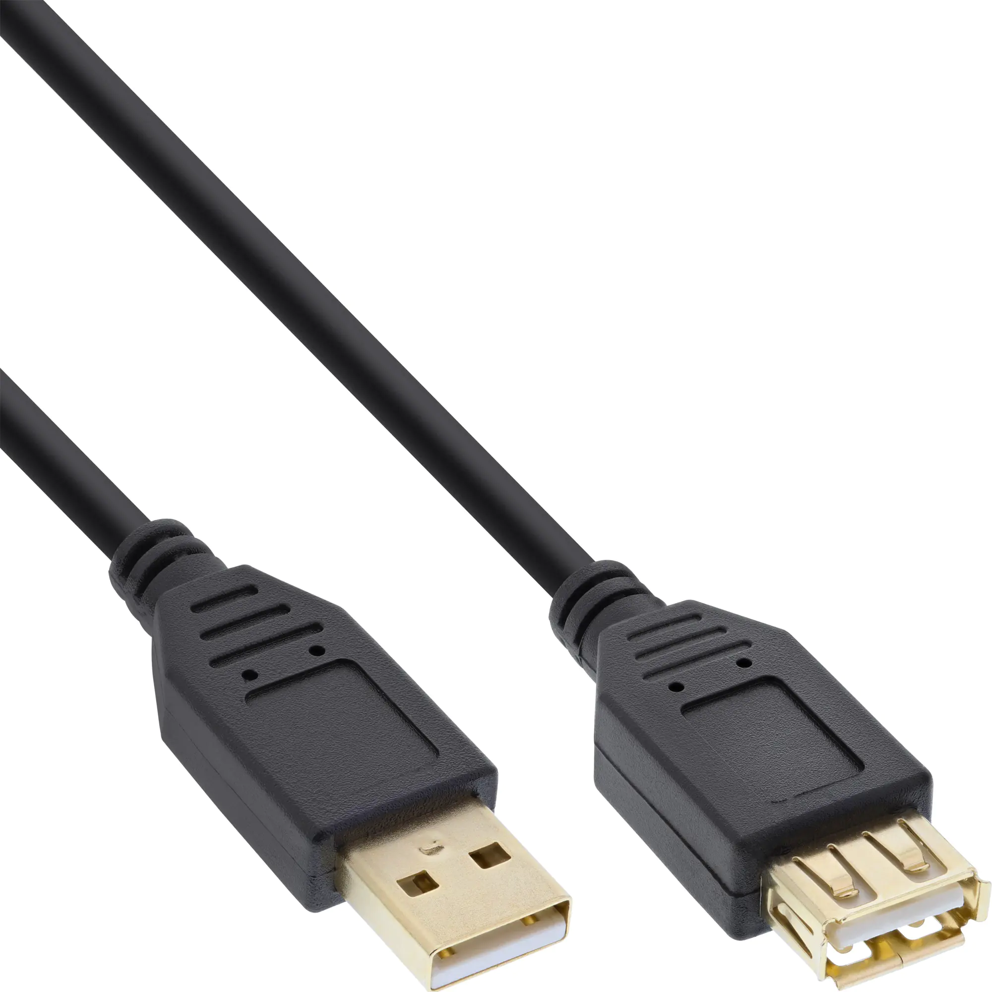 InLine USB 2.0 Verlängerungskabel Typ A - schwarz - vergoldete Kontakte - 5m 34605S