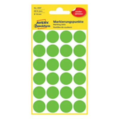 Avery Zweckform Markierungspunkt 3597 18mm grün 96 St./Pack.