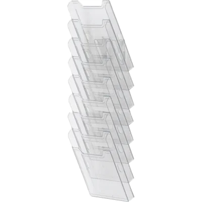 Exacompta Wandprospekthalter 64858D A4 hoch 8Fächer transparent Exacompta Wandprospekthalter 64858D A4 hoch 8Fächer transparent