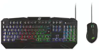 MEDIARANGE MRGS102, Kabelgebunden, USB, QWERTZ, RGB-LED, Schwarz, Maus enthalten