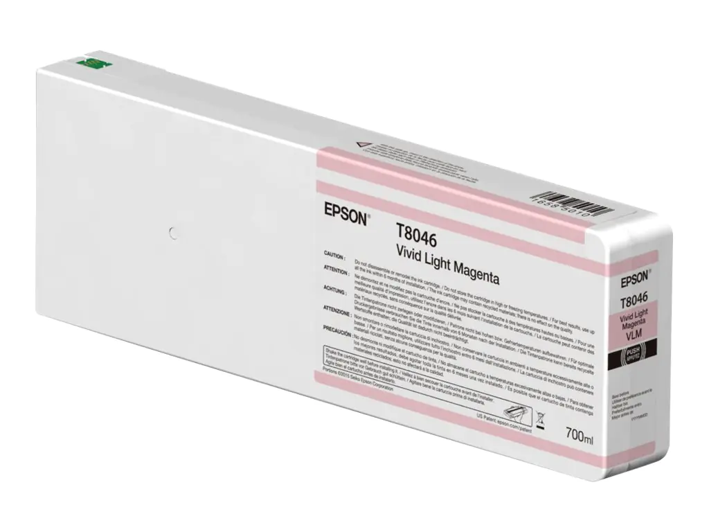 Epson T8046 - 700 ml - Vivid Light Magenta - Original - Tintenpatrone - für SureColor SC-P6000, SC-P7000, SC-P7000V, SC-P8000, SC-P9000, SC-P9000V Epson T8046 - 700 ml - Vivid Light Magenta - Original - Tintenpatrone - für SureColor SC-P6000, SC-P7000, SC-P7000V, SC-P8000, SC-P9000, SC-P9000V