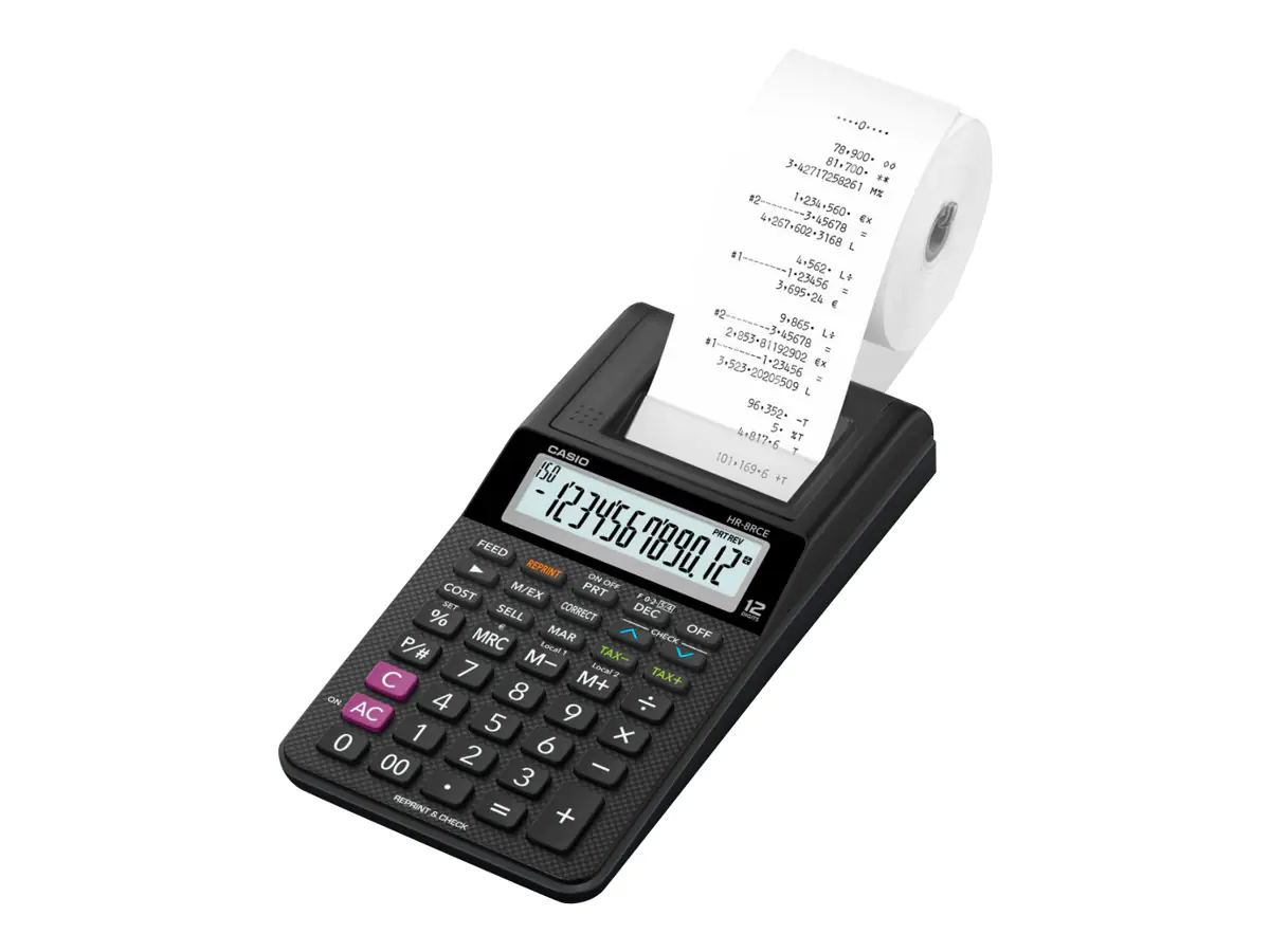 Casio HR-8RCE - Druckrechner - LCD - 12 Stellen