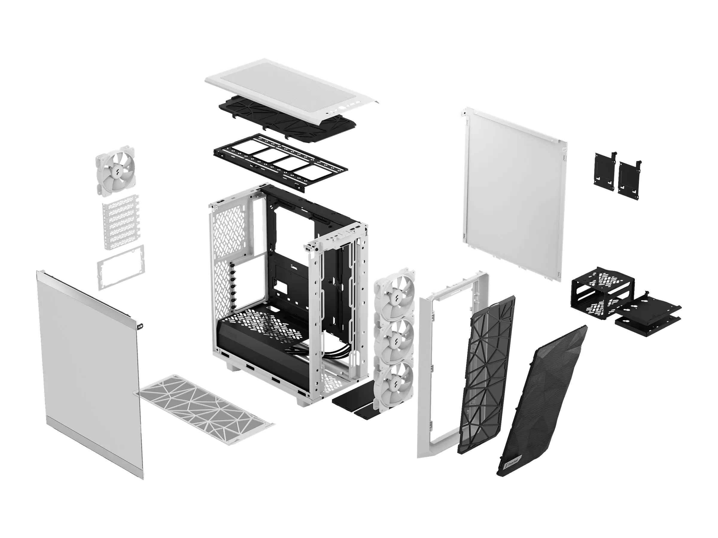 Fractal Design Meshify Meshify 2 Compact - Mid tower - ATX - Seitenteil mit Fenster (gehärtetes Glas) FD-C-MES2C-08