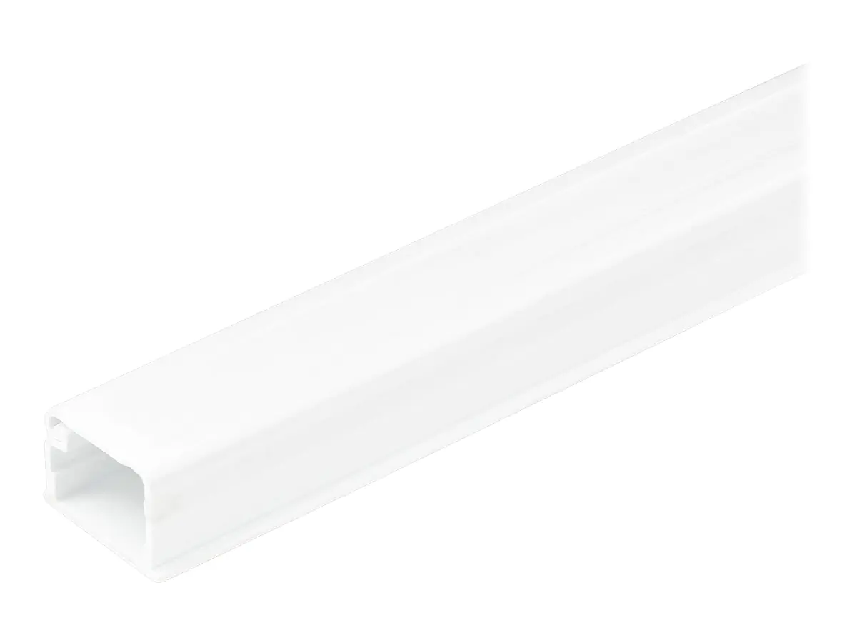 StarTech Solide Kabelführung mit Klebeband und Abdeckung, 19 x 13 mm und 1,8m Länge, PVC Netzwerk-/Stromkabel Kanalsystem, UL geprüft (CBMOWD2013) - Kabeltrasse - 2 m - weiß - TAA-konform
