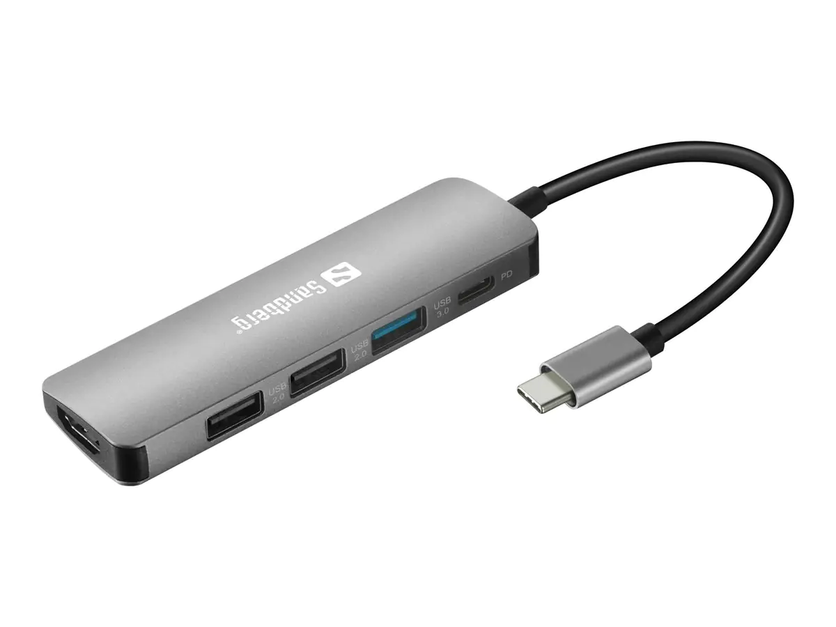 SANDBERG USB-C Dock HDMI+3xUSB+PD 100W - Dockingstation 136-32