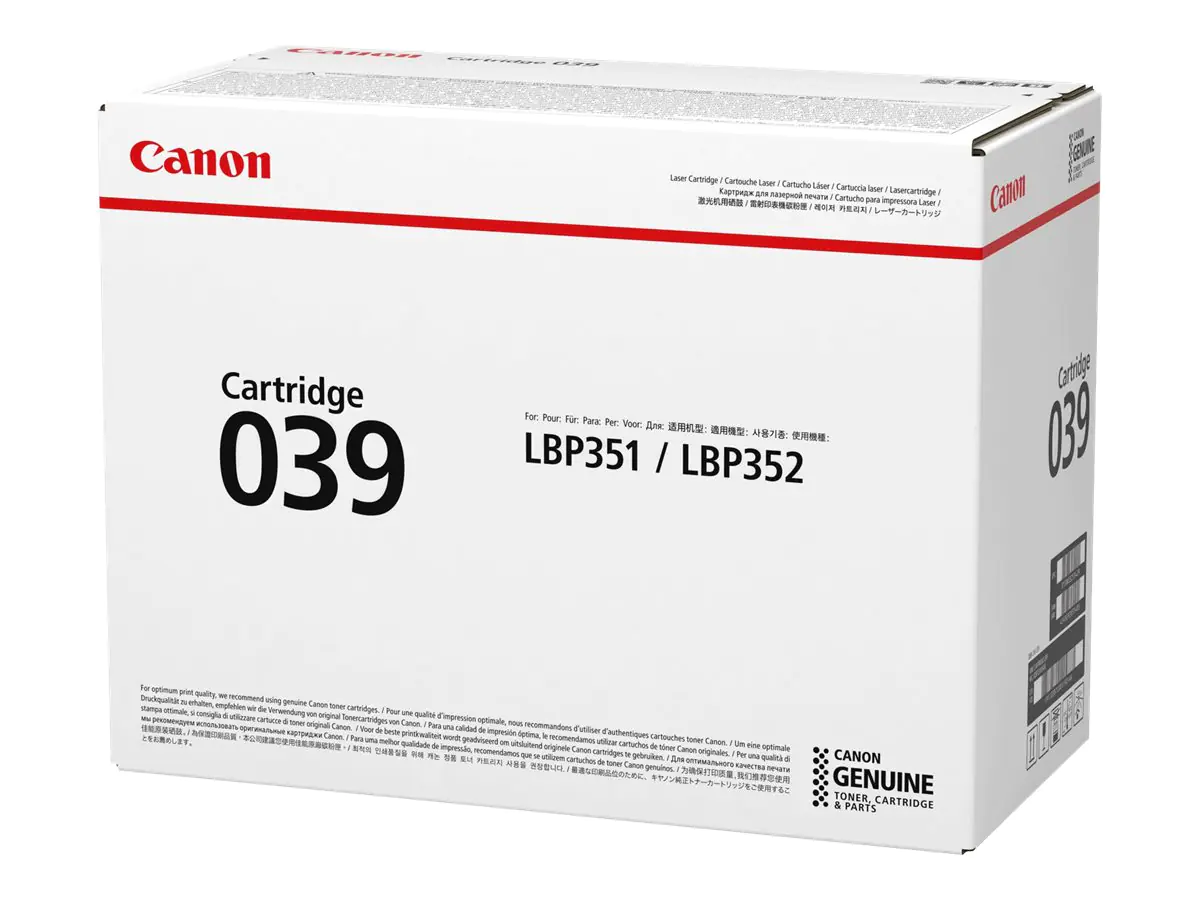 Canon 039 - Schwarz - Original - Tonerpatrone - für imageCLASS LBP351dn, LBP351x, LBP352dn, LBP352x; i-SENSYS LBP351x, LBP352x; Satera LBP351i Canon 039 - Schwarz - Original - Tonerpatrone - für imageCLASS LBP351dn, LBP351x, LBP352dn, LBP352x; i-SENSYS LBP351x, LBP352x; Satera LBP351i
