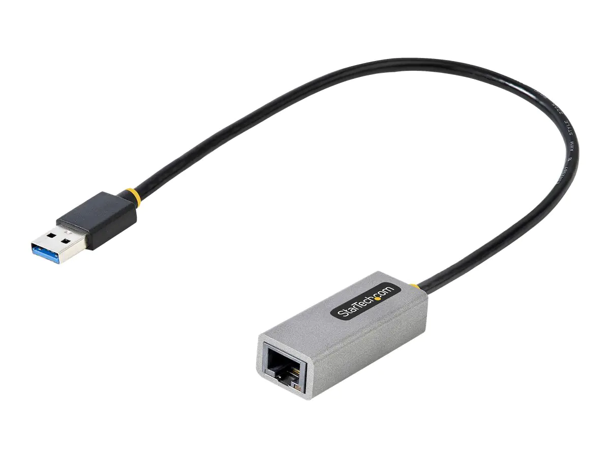 StarTech.com Startech USB 3.0 Gigabit Ethernet Adapter, USB 3.0 zu 10/100/1000 Netzwerkadapter für Laptops, 30cm angeschlossenes Kabel, USB zu RJ45/LAN Adapter, NIC Adapter, Win, MacOS und Chrome (USB31000S2)