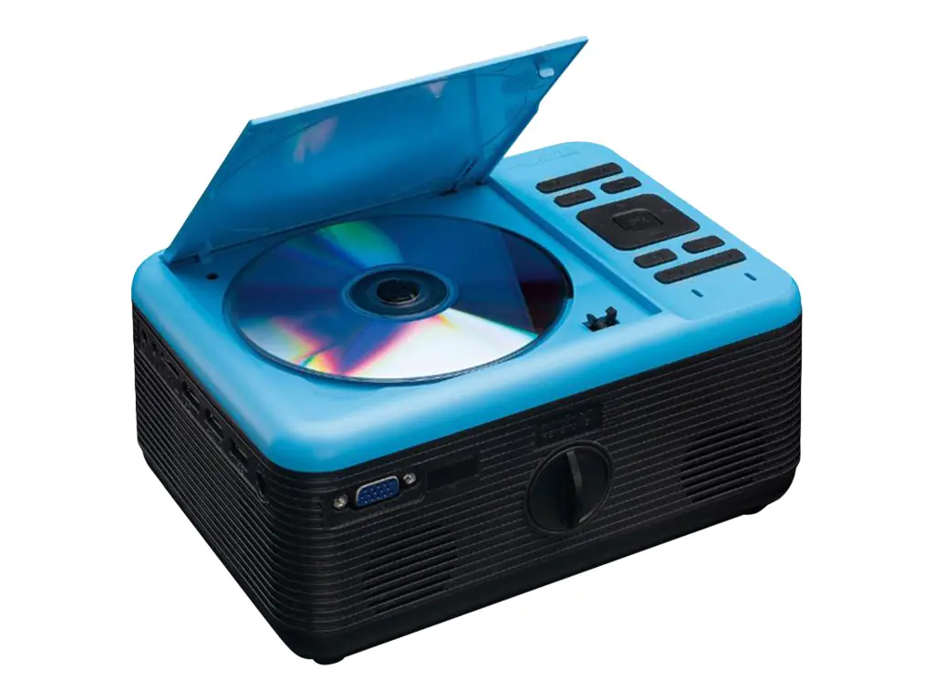 Lenco LPJ-500 - LCD-Projektor - tragbar - 2800 lm - 800 x 480 - 15:9 - Schwarz, Blau