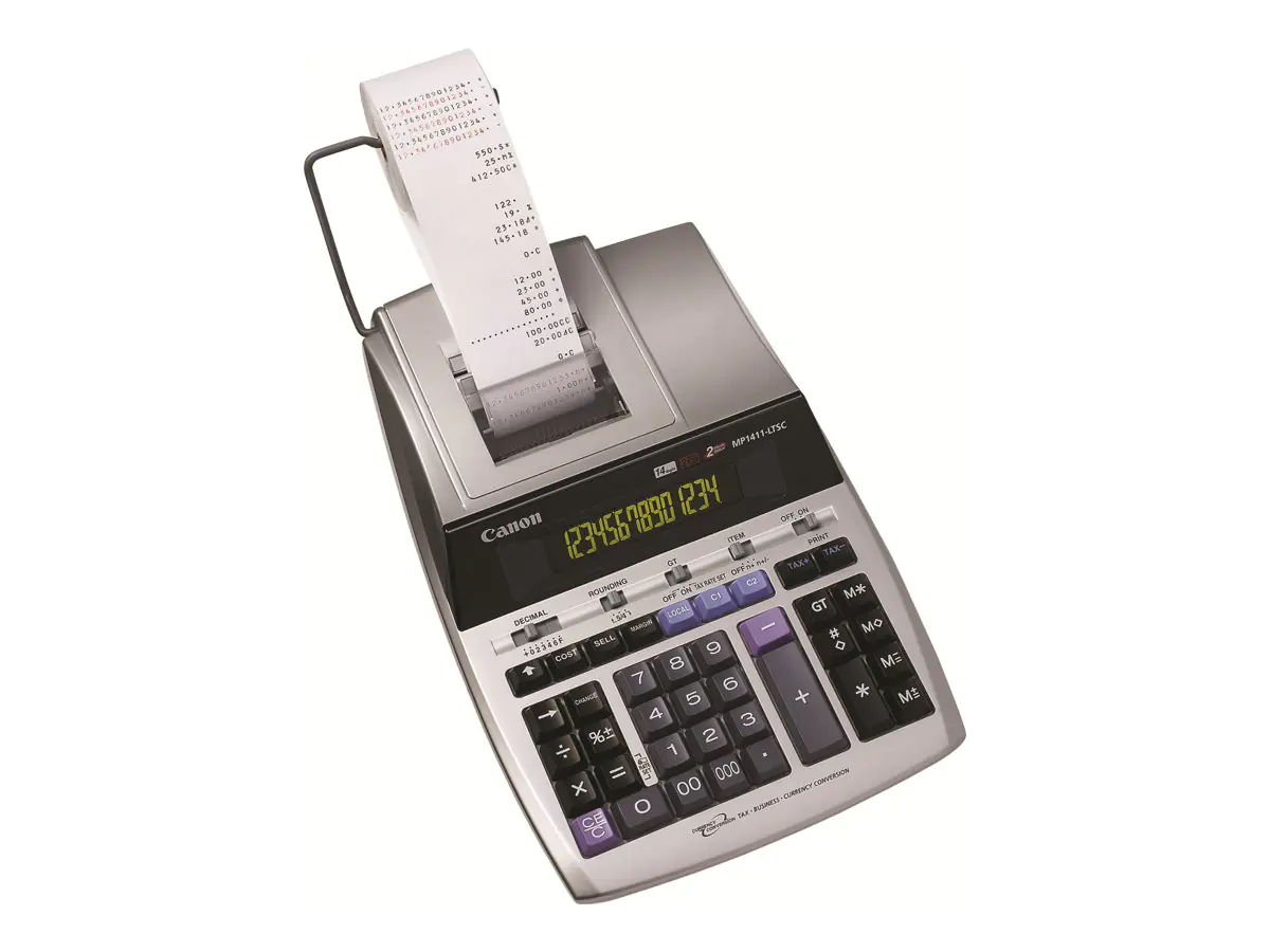 Canon MP1411-LTSC - Druckrechner - LCD - 14 Stellen - Wechselstromadapter, Speichersicherungsbatterie - Silver Metallic