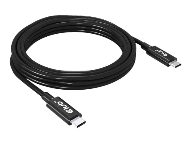 Club 3D - USB-Kabel - 24 pin USB-C (M) zu 24 pin USB-C (M) - USB4 Gen3x2 - 48 V - 5 A - 3 m - bi-direktional, unterstützt bis zu 240 W Spannungsversorgung, Baureihe mit erweitertem Leistungsbereich (EPR, Support von 8K 60 Hz, Support von 4K 120 Hz, aktiv, Club 3D - USB-Kabel - 24 pin USB-C (M) zu 24 pin USB-C (M) - USB4 Gen3x2 - 48 V - 5 A - 3 m - bi-direktional, unterstützt bis zu 240 W Spannungsversorgung, Baureihe mit erweitertem Leistungsbereich (EPR, Support von 8K 60 Hz, Support von 4K 120 Hz, aktiv,