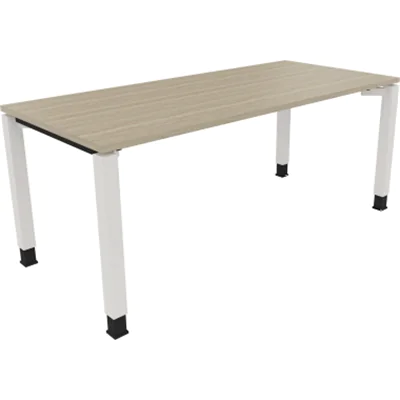 Schreibtisch Vierfuß Quadratrohr B1800xT800xH680-820 ws/Eiche Natur Schreibtisch Vierfuß Quadratrohr B1800xT800xH680-820 ws/Eiche Natur