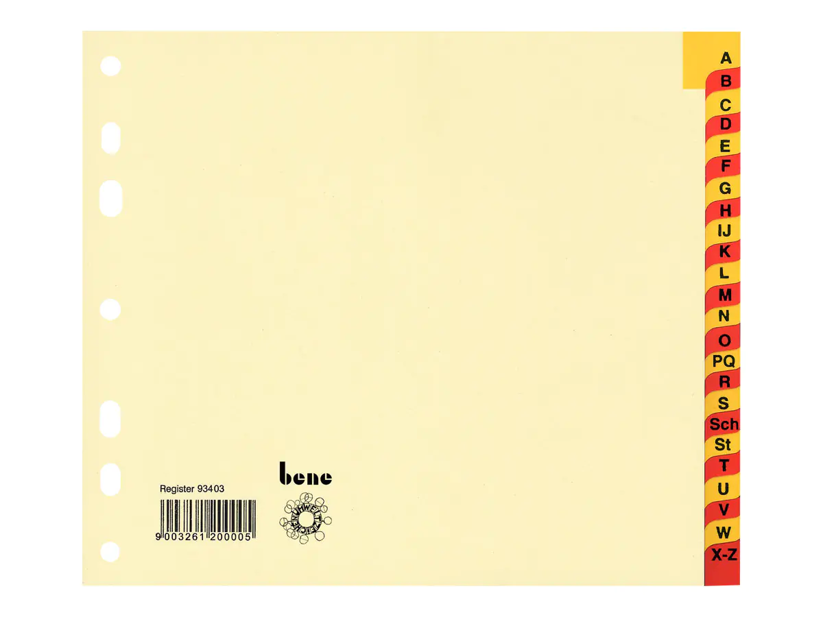 Bene Trennelement - 24 Teile - vorgedruckt: 93403